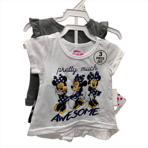 Disney 12 months Baby Girl, 3 piece set new!