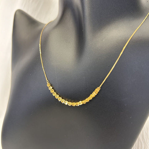 18K Gold Damas Necklace 0.71g , Saudi Gold Fine Jewelry Gift Idea For Women