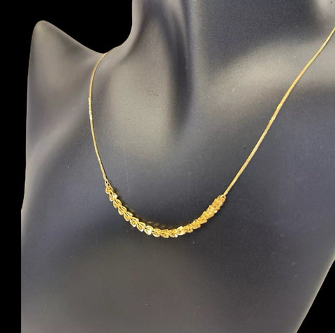 18K Gold Damas Necklace 0.71g , Saudi Gold Fine Jewelry Gift Idea For Women
