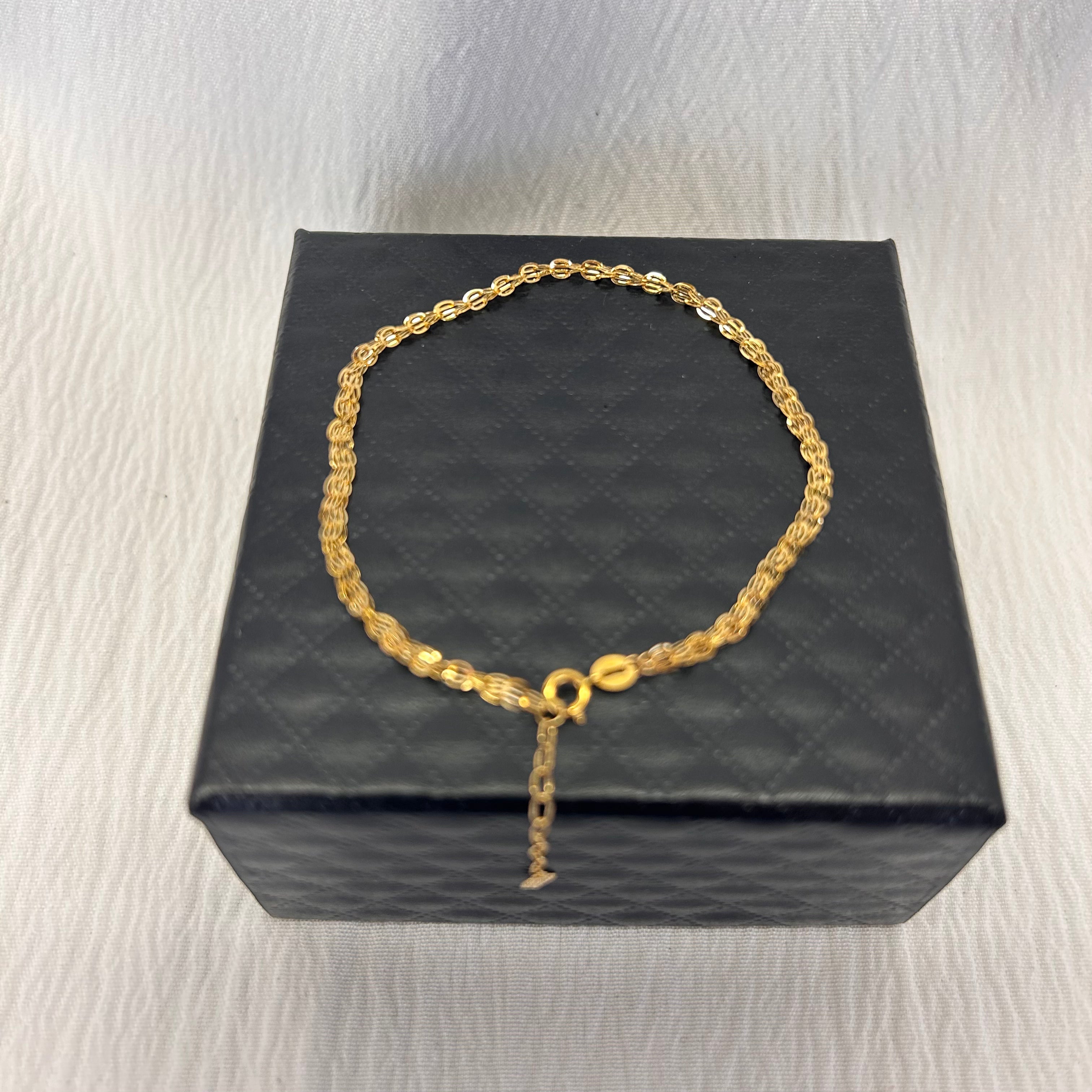 18K Damas Bracelet (0.49g) 17cm length Authentic Saudi Gold fine jewelry