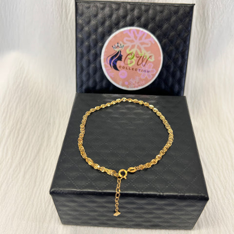 18K Damas Bracelet (0.49g) 17cm length Authentic Saudi Gold fine jewelry