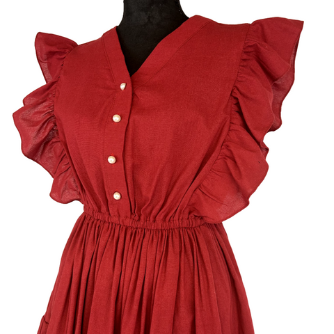 Dara Maroon Dress for women casual One size from Small/Med/Lg Unique style