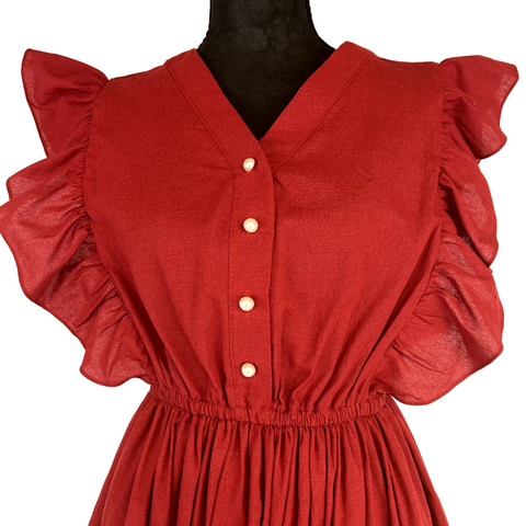 Dara Maroon Dress for women casual One size from Small/Med/Lg Unique style