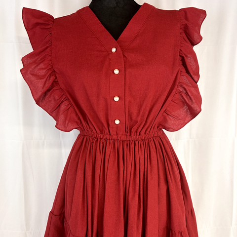 Dara Maroon Dress for women casual One size from Small/Med/Lg Unique style