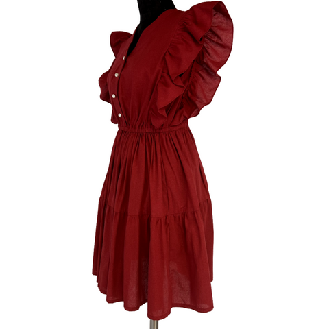 Dara Maroon Dress for women casual One size from Small/Med/Lg Unique style