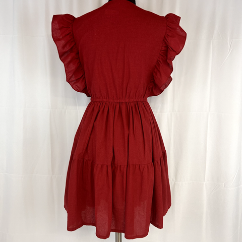 Dara Maroon Dress for women casual One size from Small/Med/Lg Unique style