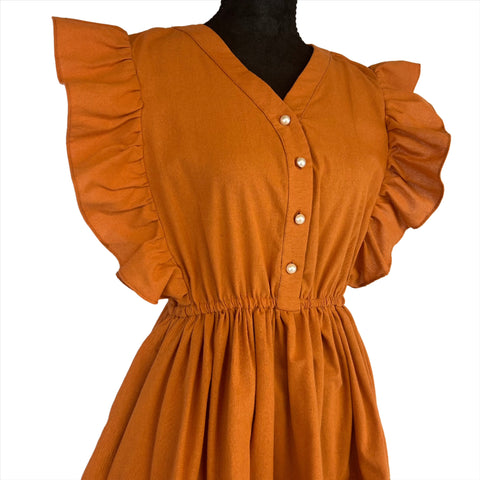 Dara Camel Dress for women casual One size from Small/Med/Lg Unique style (Copy)