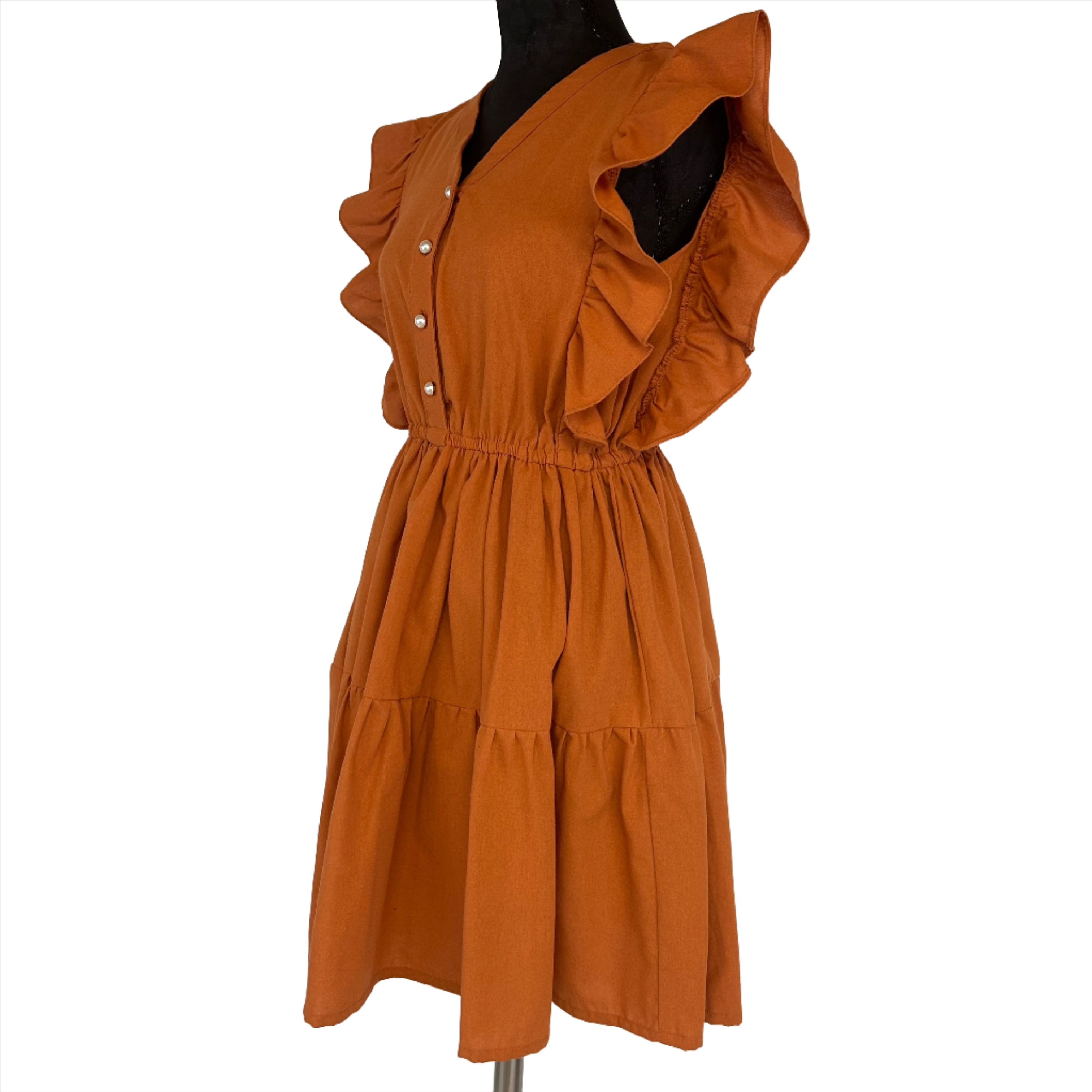 Dara Camel Dress for women casual One size from Small/Med/Lg Unique style (Copy)