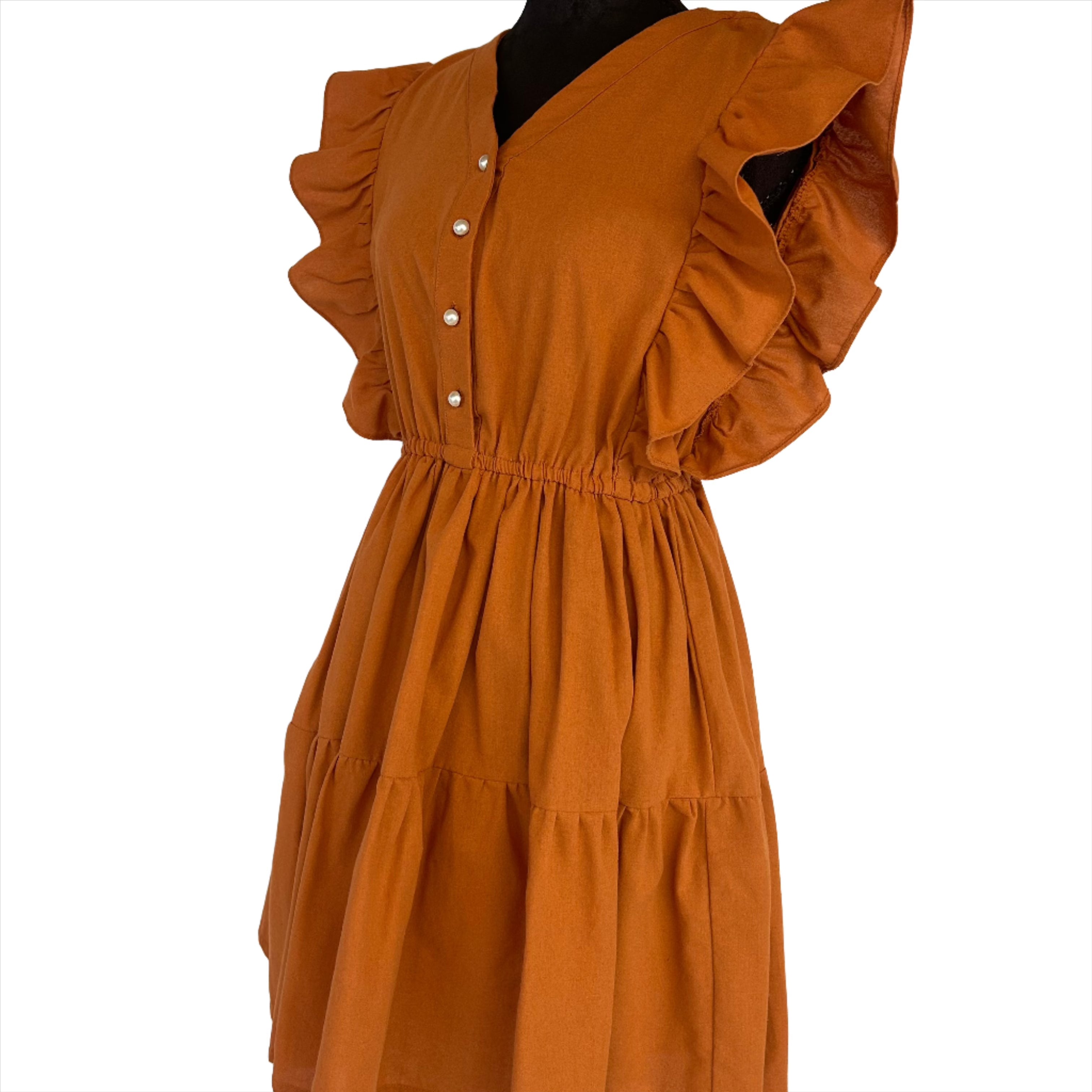 Dara Camel Dress for women casual One size from Small/Med/Lg Unique style (Copy)
