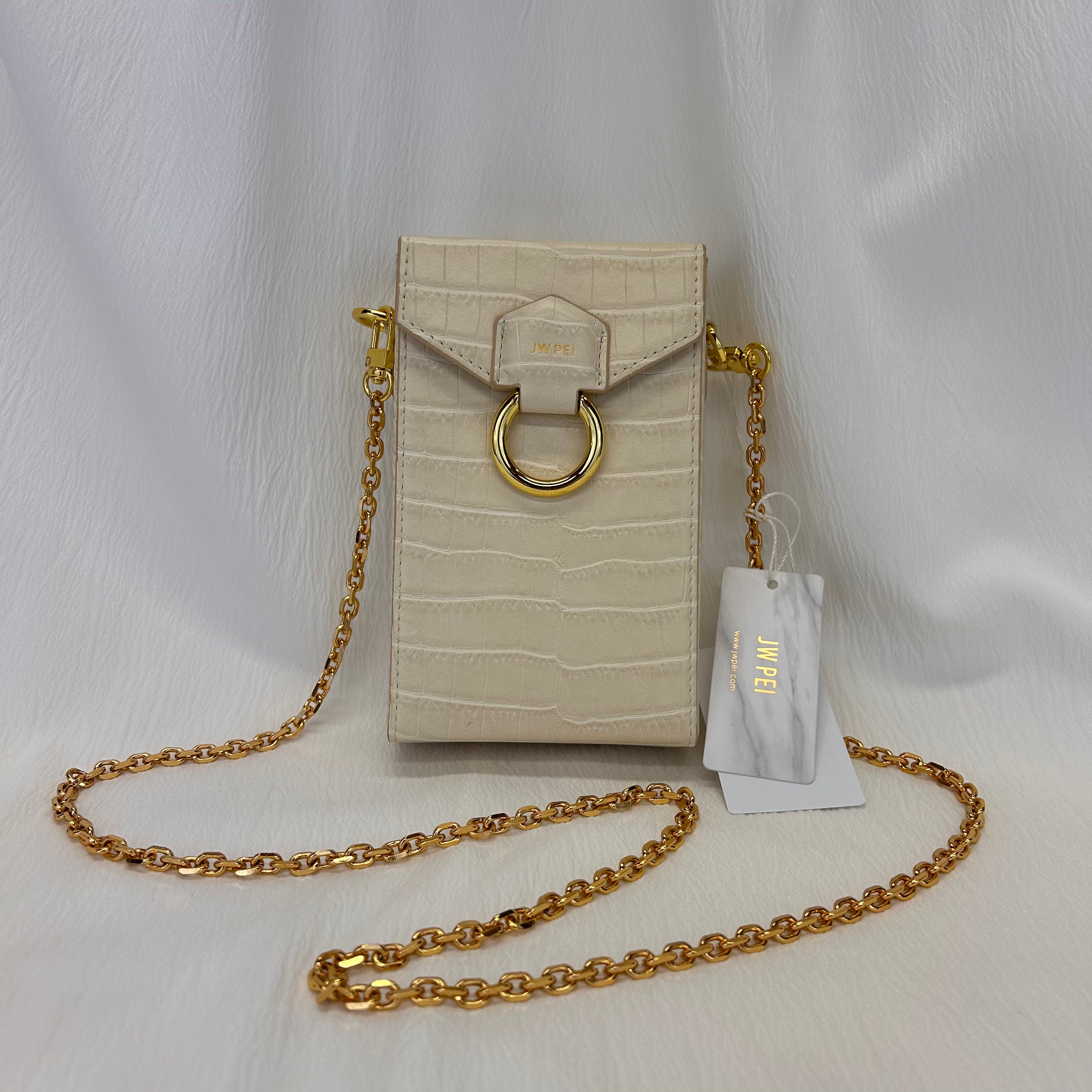 Ivory Croc Sling Bag SMALL Brand New