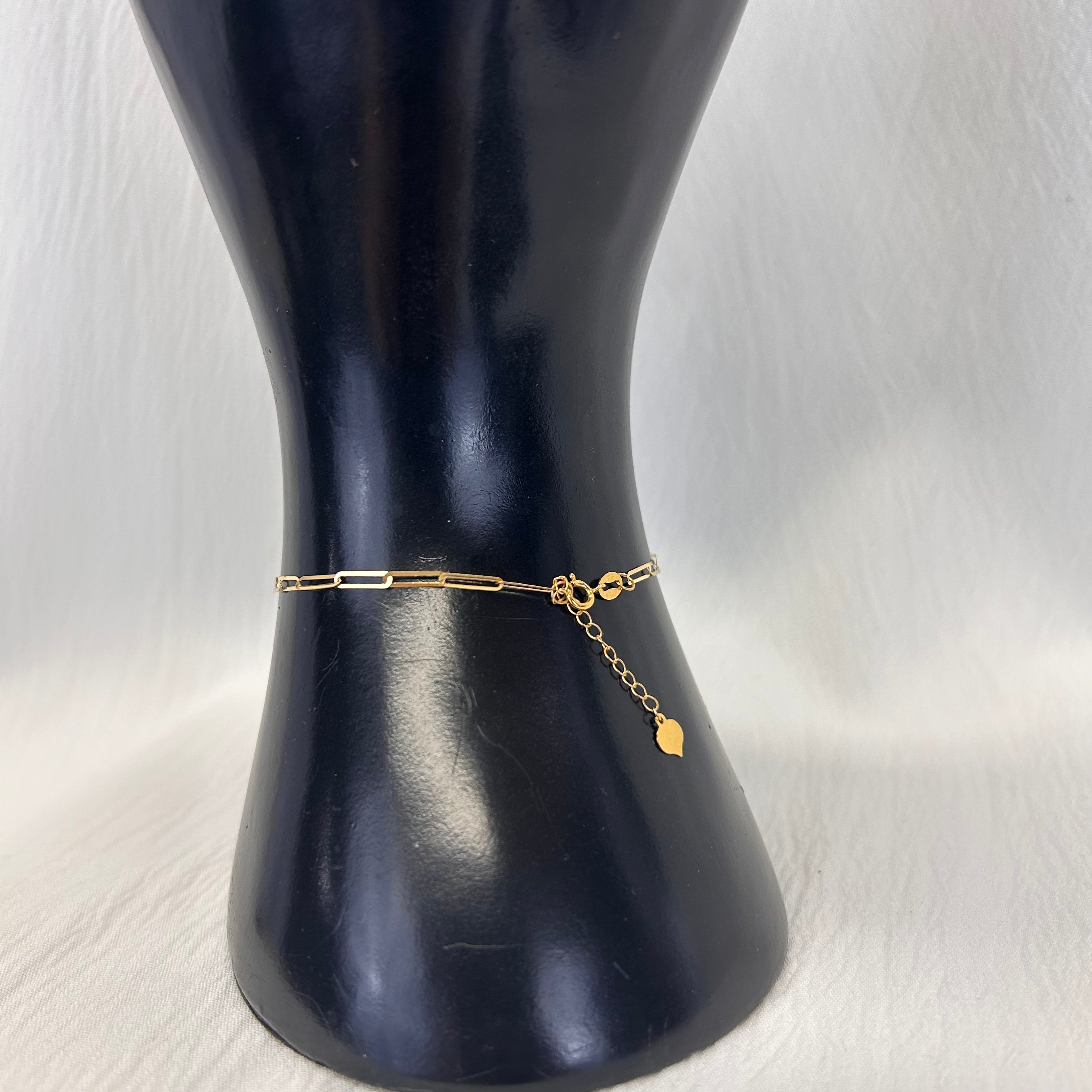 18K Paper Clip Bracelet (0.42g) 16cm length Authentic Saudi Gold fine jewelry